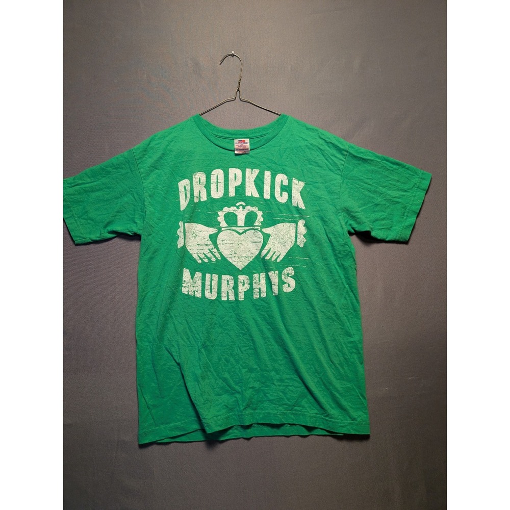 Dropkick Murphys T Shirt Mens Medium Green Claddagh Graphic Bayside USA Made